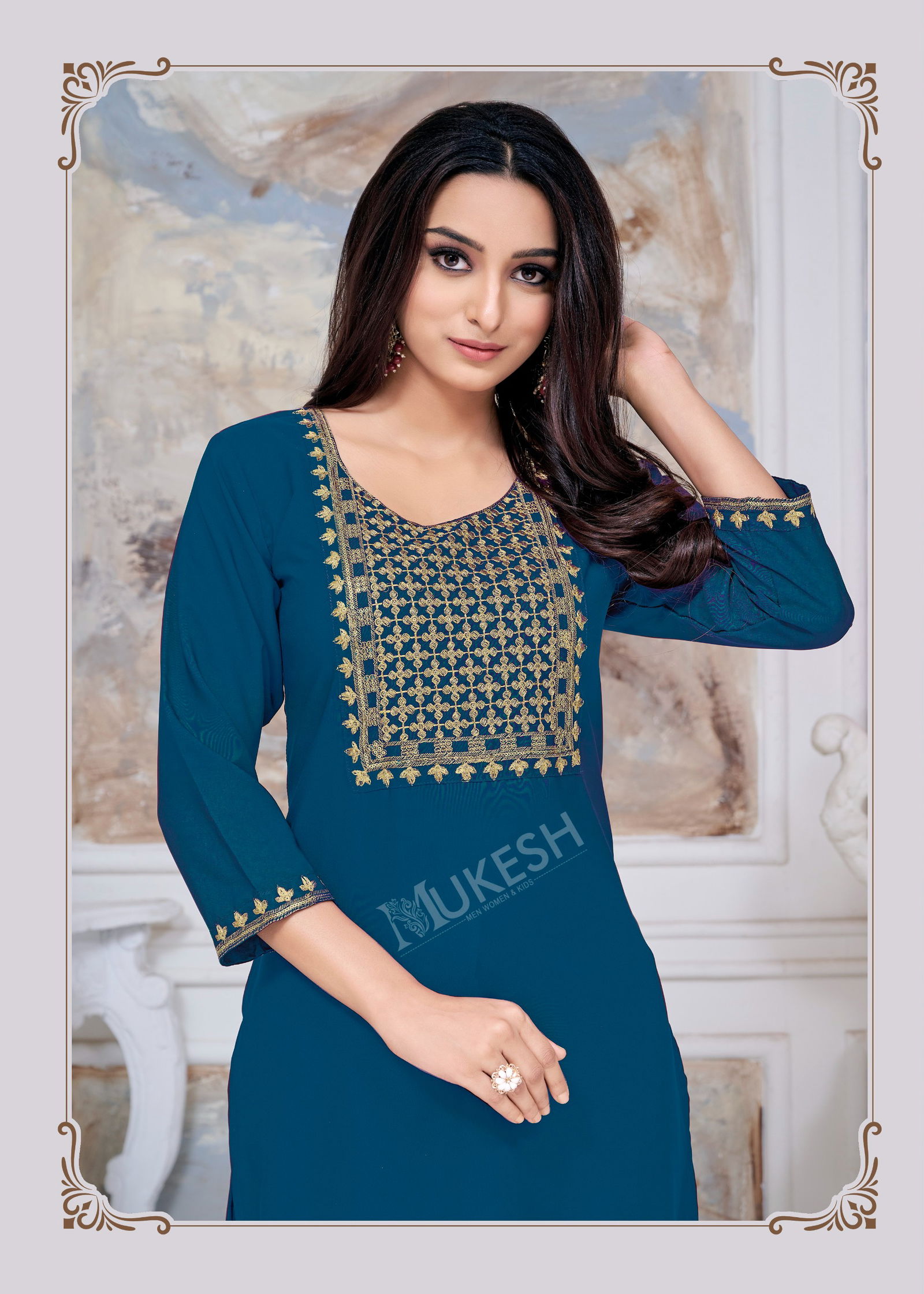 Ankita By Banwery Rayon Embroidery Kurti Wholesale Clothing Suppliers In India